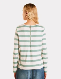 T-shirt met lange mouwen en zeemansmotief - groen