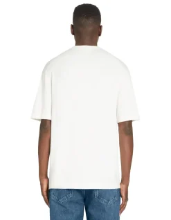 T-shirt met ronde hals in tricot - beige