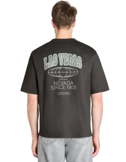 T-shirt oversize ronde hals 100% katoen - zwart