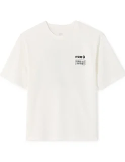 T-shirt oversize ronde hals 100% katoen - wit
