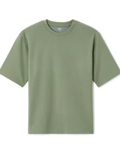 T-shirt oversize ronde hals gemengde katoen - groen