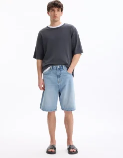 T-shirt oversize ronde hals - zwart