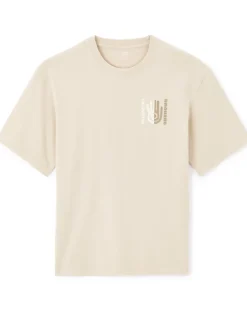 T-shirt oversize ronde hals 100% katoen - beige