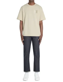 T-shirt oversize ronde hals 100% katoen - beige