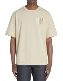 T-shirt oversize ronde hals 100% katoen - beige