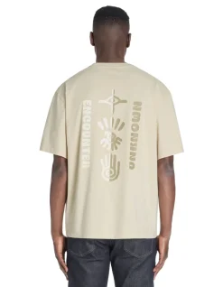 T-shirt oversize ronde hals 100% katoen - beige
