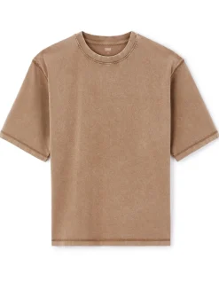 T-shirt oversize ronde hals 100% katoen - taupe