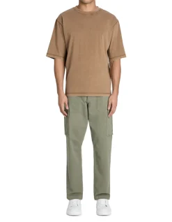 T-shirt oversize ronde hals 100% katoen - taupe