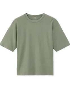 T-shirt oversized ronde hals - kaki