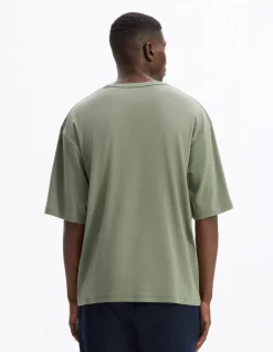 T-shirt oversized ronde hals - kaki