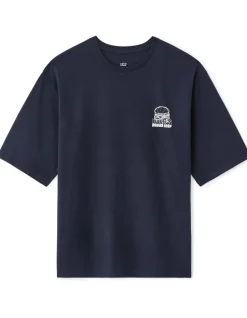 T-shirt oversized ronde hals 100% katoen - marine