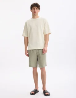 T-shirt oversized ronde hals - beige