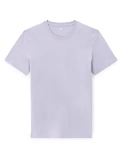 T-shirt recht col rond 100% katoen - lavande