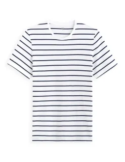 T-shirt recht met ronde hals 100% katoen - wit