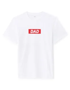 T-shirt rechte ronde hals 100% katoen - wit