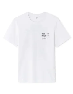 T-shirt rechte ronde hals 100% katoen - wit
