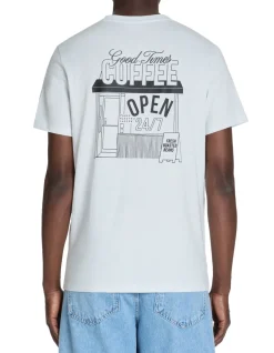 T-shirt rechte ronde hals 100% katoen - lichtblauw