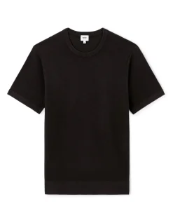 T-shirt rechte ronde hals 100% katoen - zwart