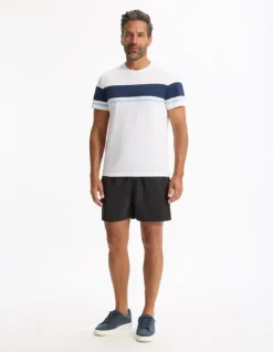 T-shirt rechte ronde hals 100% katoen - wit