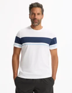 T-shirt rechte ronde hals 100% katoen - wit