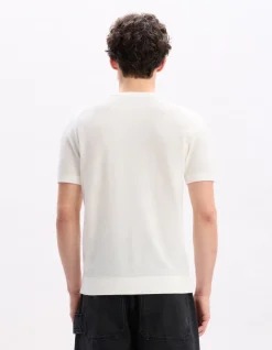 T-shirt rechte ronde hals 100% katoen - beige