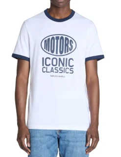 T-shirt rechte ronde hals 100% katoen - wit