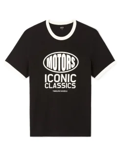T-shirt rechte ronde hals 100% katoen - zwart