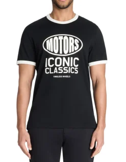 T-shirt rechte ronde hals 100% katoen - zwart