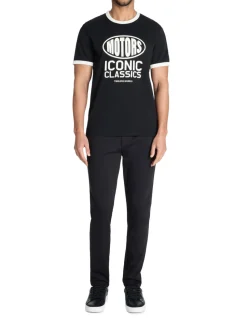 T-shirt rechte ronde hals 100% katoen - zwart