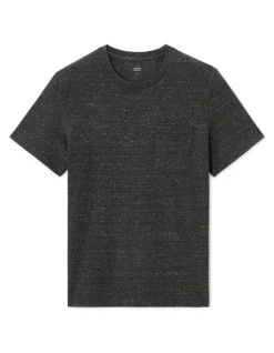 T-shirt rechte ronde hals - antraciet