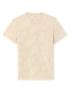 T-shirt rechte ronde hals 100% katoen - beige