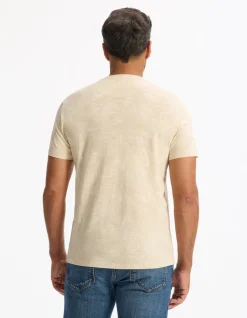 T-shirt rechte ronde hals 100% katoen - beige