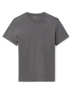 T-shirt regular col rond 100% katoen - gris