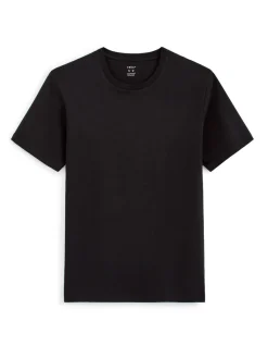T-shirt regular col rond 100% coton - noir
