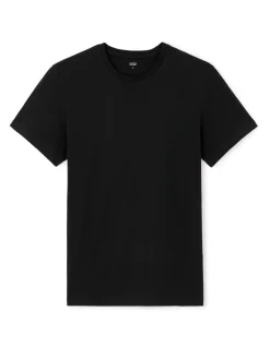 T-shirt regular col rond 100% coton - noir