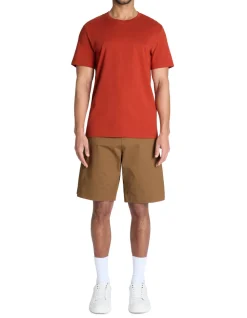 T-shirt regular col rond 100% katoent - terra