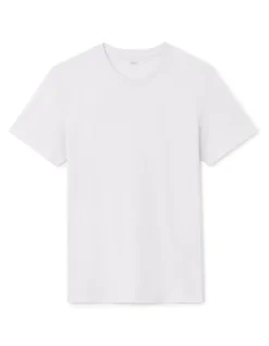 T-shirt regular col rond 100% coton - blanc