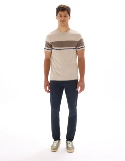 T-shirt regular fit ronde hals 100% katoen - beige