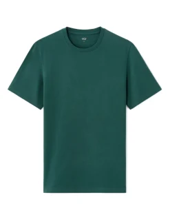 T-shirt regular fit ronde hals 100% katoen - groen