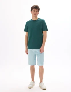 T-shirt regular fit ronde hals 100% katoen - groen