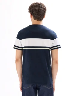 T-shirt regular fit ronde hals 100% katoen - marineblauw