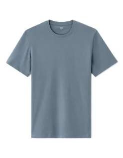 T-shirt regular fit ronde hals 100% katoen - blauw