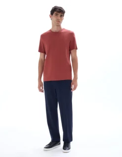 T-shirt Regular fit ronde hals 100% katoen - rood