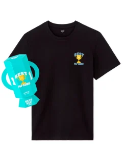 T-shirt regular ronde hals 100% katoen - zwart