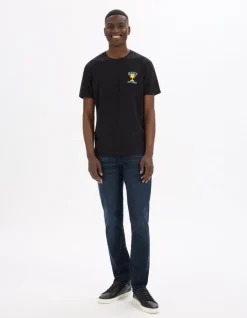 T-shirt regular ronde hals 100% katoen - zwart