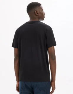 T-shirt regular ronde hals 100% katoen - zwart