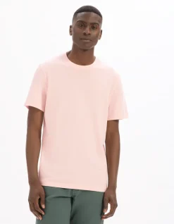 T-shirt regular ronde hals 100% katoen - roze