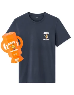 T-shirt regular ronde hals 100% katoen - marine