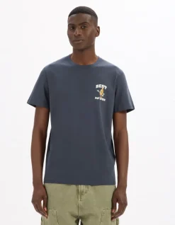 T-shirt regular ronde hals 100% katoen - marine