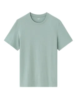 T-shirt regular ronde hals 100% katoen - lichtblauw
